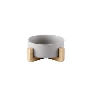 Ceramiczna Miska dla Psa na stojaku - 850 ml, Szara