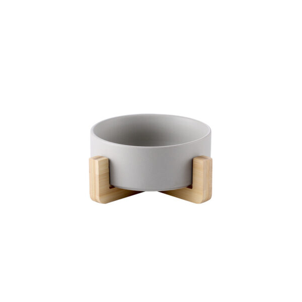Ceramiczna Miska dla Psa na stojaku - 850 ml, Szara