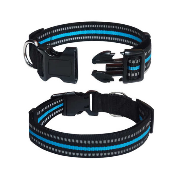 Smycz z obrożą do biegania z psem - Hands-free, Niebieska - obrazek 2