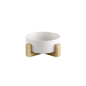 Ceramiczna Miska dla Psa na stojaku – 850 ml, Biała