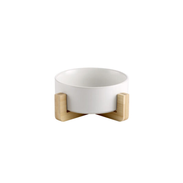 Ceramiczna Miska dla Psa na stojaku – 850 ml, Biała